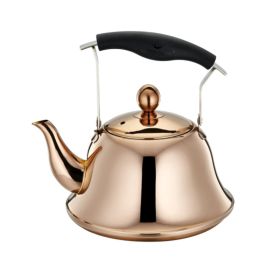 Whistling Kettle For Gas Stove Bouilloire 2l Stainless Steel Whistle Teabottle|water Kettle (Color: Gold)